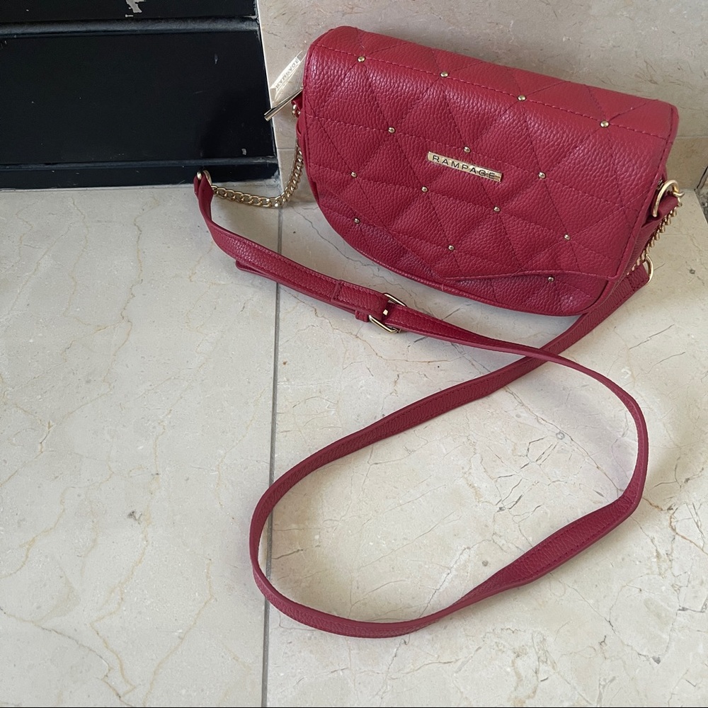 Red & Gold Studded Purse